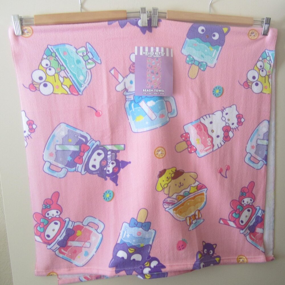 Hello Kitty & Friends Sanrio Beach Towel Pink